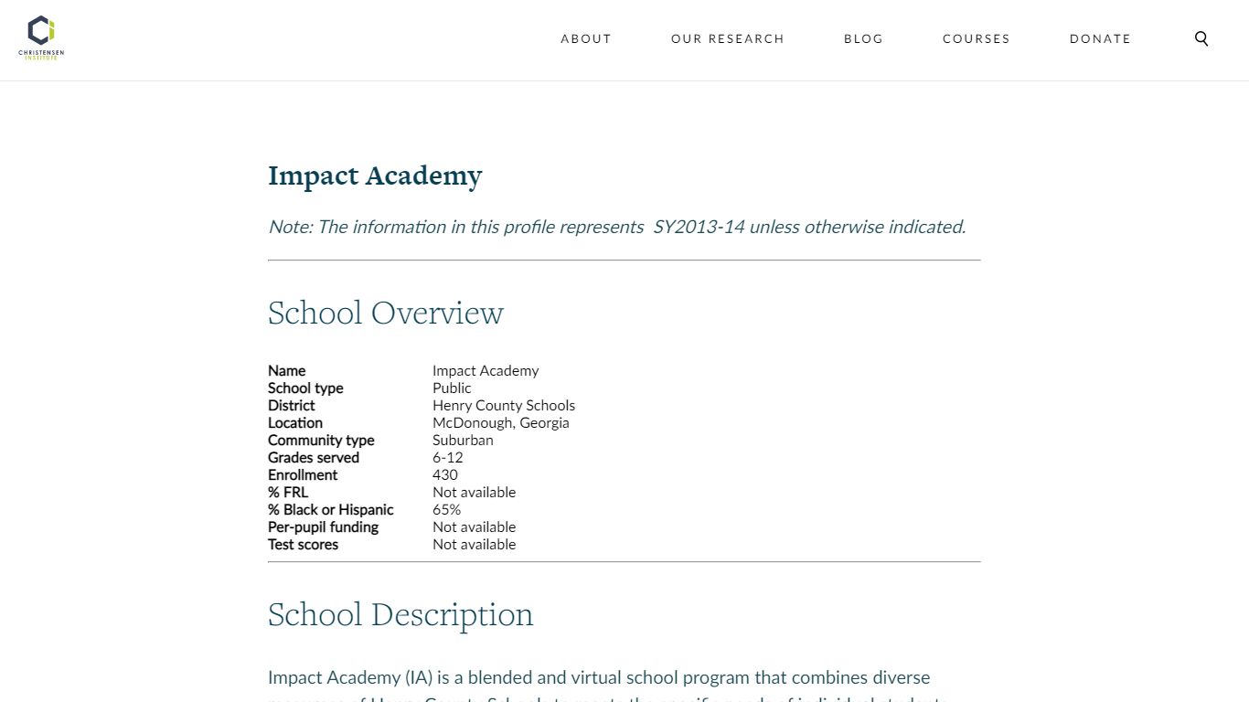 Impact Academy - Christensen Institute : Christensen Institute